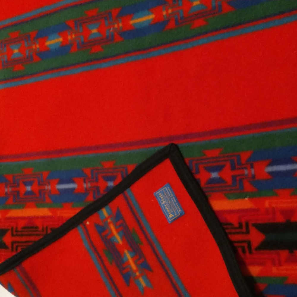 Beaver State Pendleton Wrap Blanket Aztec Primary Colors Robes Shawls Wool